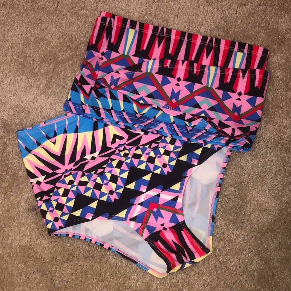2 Piece High Waist Bathing Suit-***Never Worn***